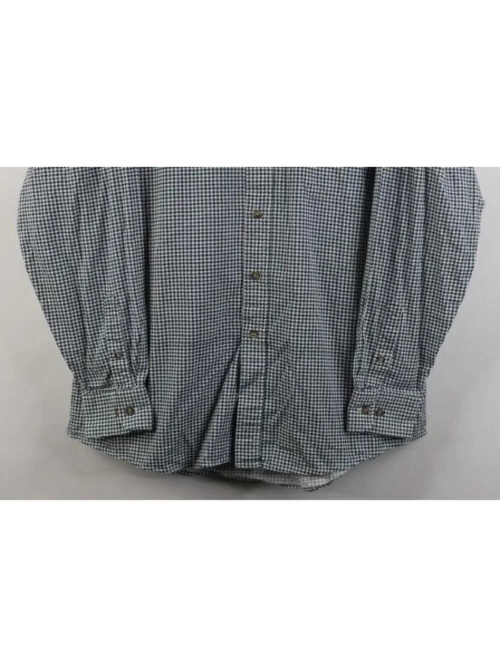Vintage 90s Streetwear Mens Large Houndstooth Collared Button Down Shirt Cotton
